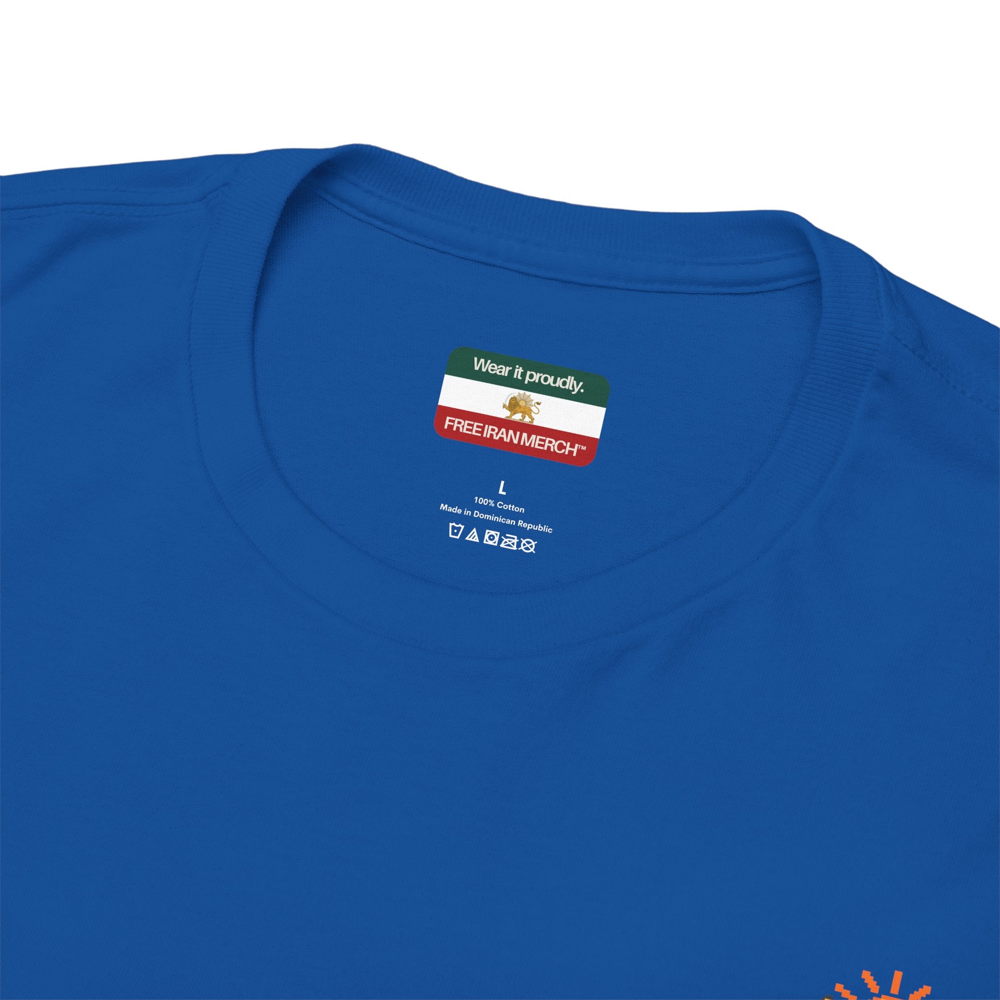 Iran Lion & Sun Pixel Tee — Iran Persepolis and Monarchy Royal Emblem Pixel Graphic T-Shirt