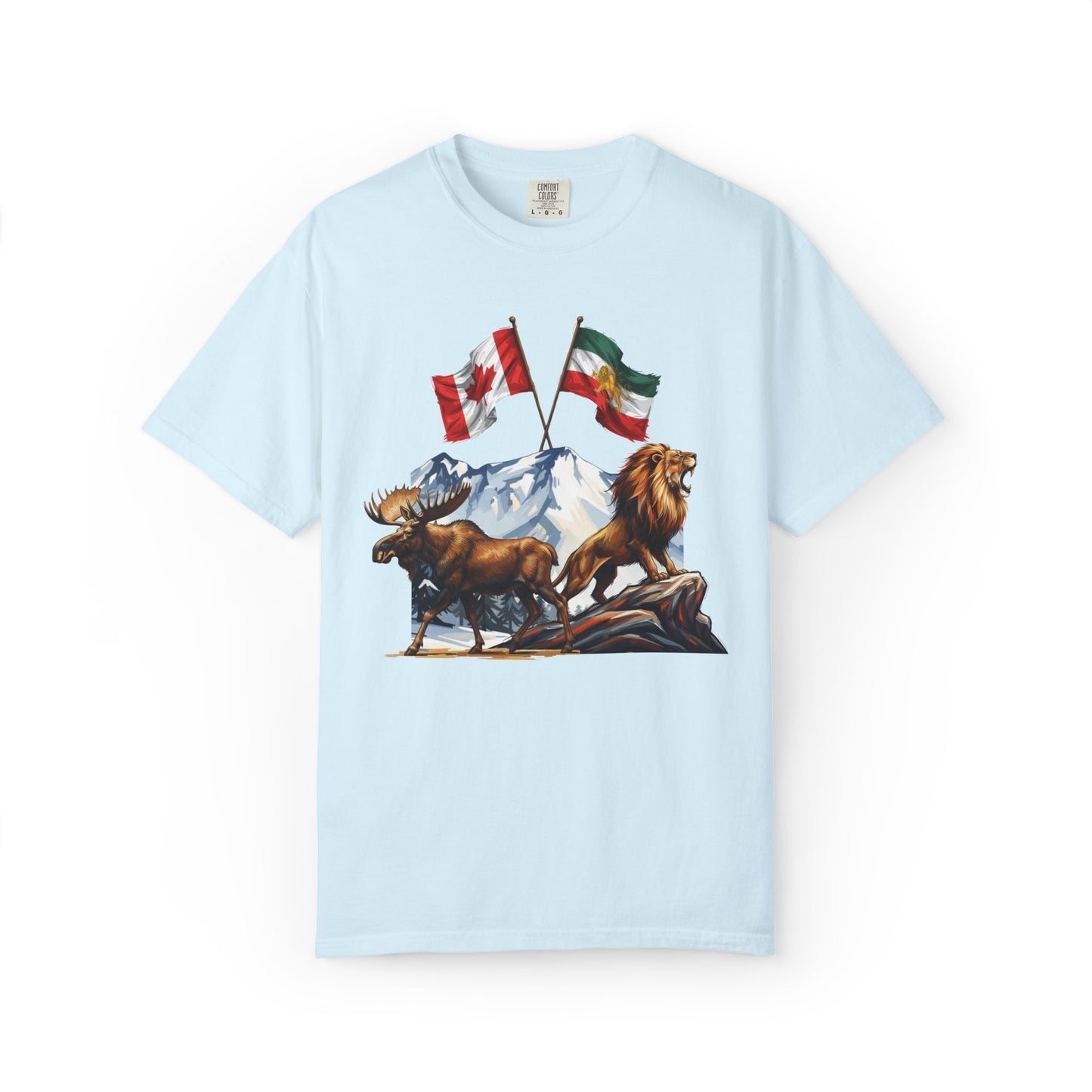 Canadian Flag x Lion and Sun Tee - Free Iran Solidarity T-Shirt