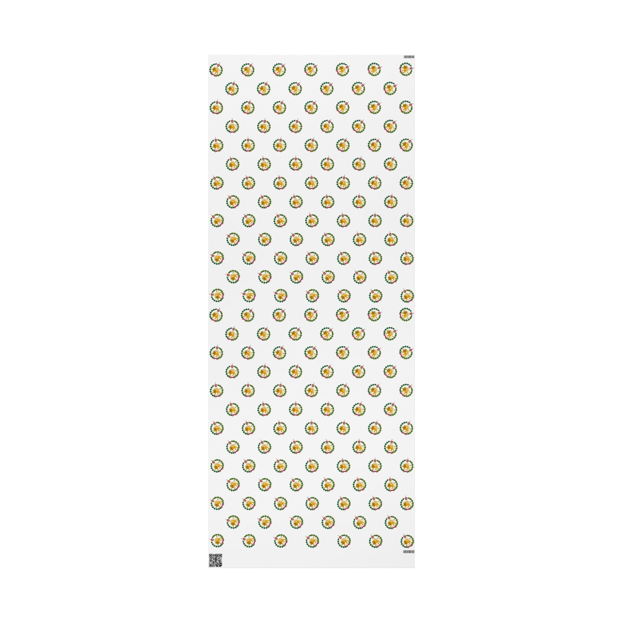 Iran Monarchy Lion & Sun Crest Pattern Wrapping Paper