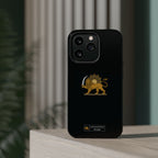 'JavidShah' Magnetic Impact-Resistant Case — Golden Lion and Sun Design