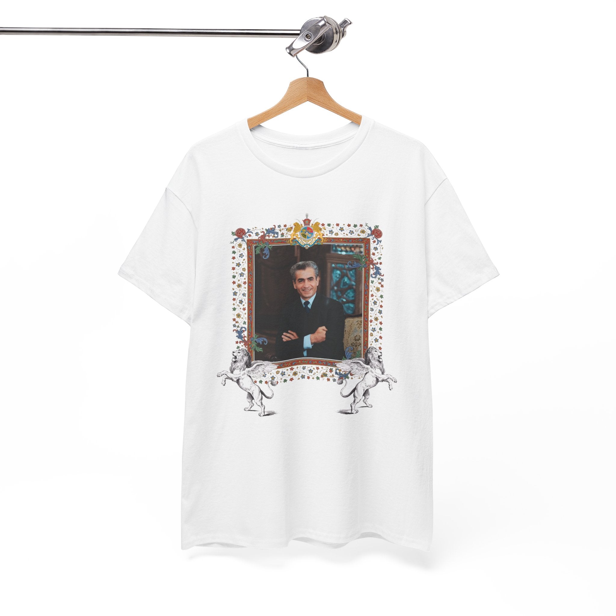 Pahlavi Shahanshah Portrait T-Shirt — Mohammad Reza Shah Tribute Tee