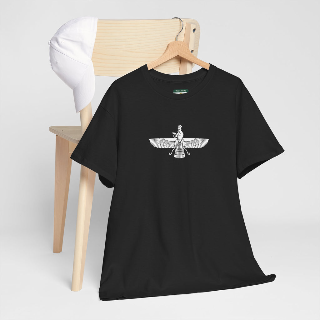 Faravahar Symbol T-Shirt - Persian Zoroastrian Winged Guardian Tee