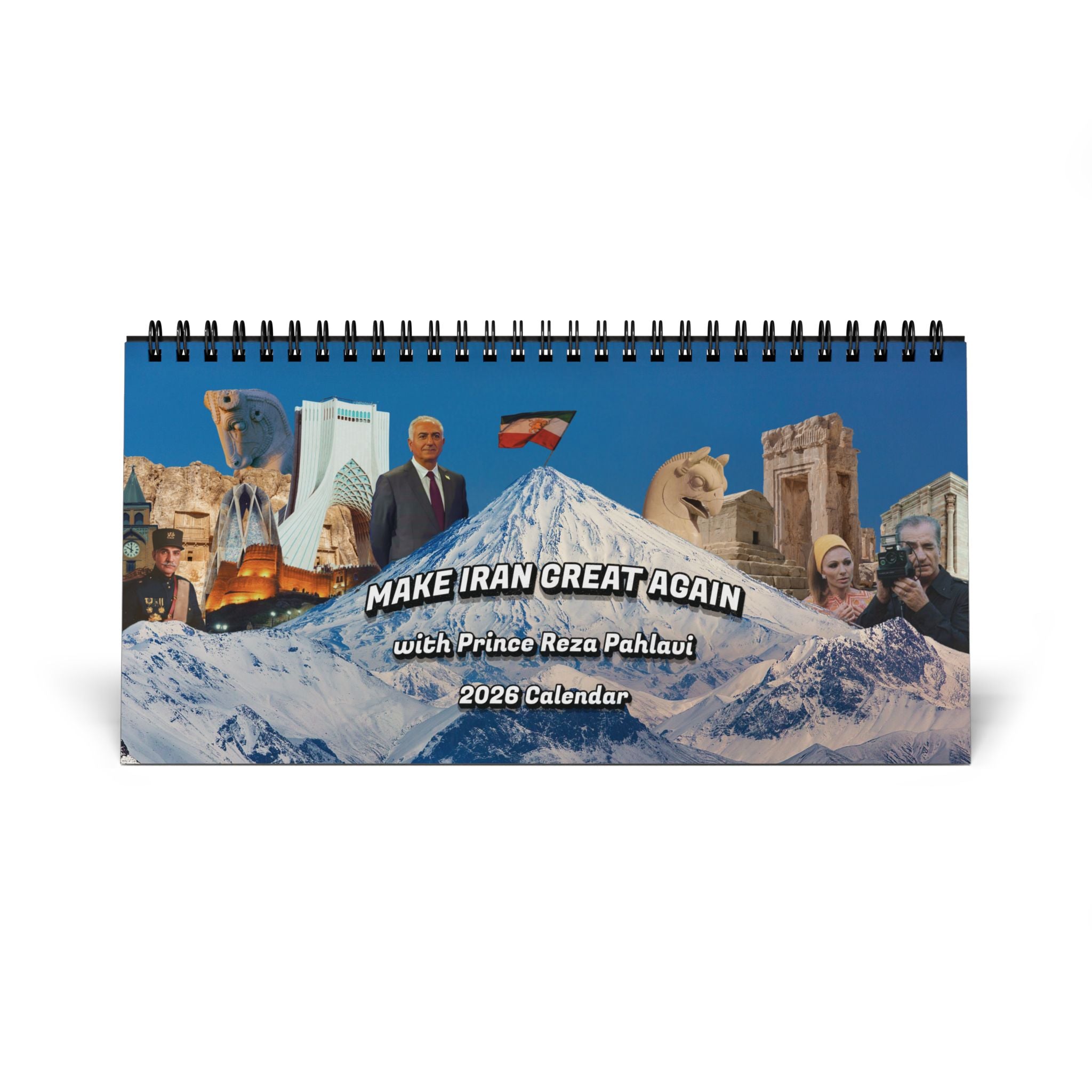 2026 ‘MIGA with Pahlavi’ Desktop Calendar (Grid)