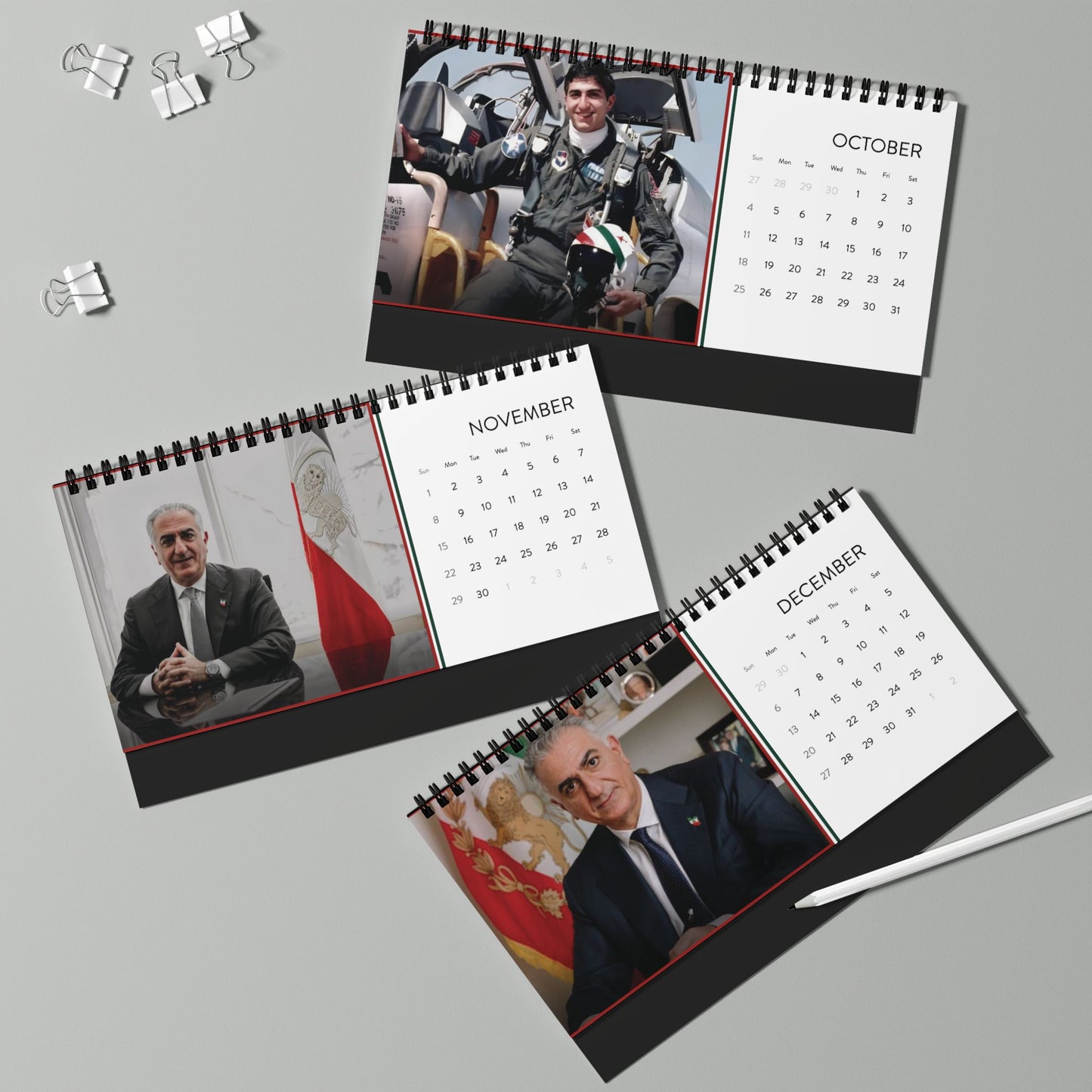 2026 ‘MIGA with Pahlavi’ Desktop Calendar (Grid)