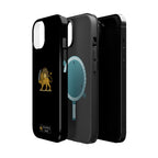 'JavidShah' Magnetic Impact-Resistant Case — Golden Lion and Sun Design