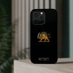 'JavidShah' Magnetic Impact-Resistant Case — Golden Lion and Sun Design
