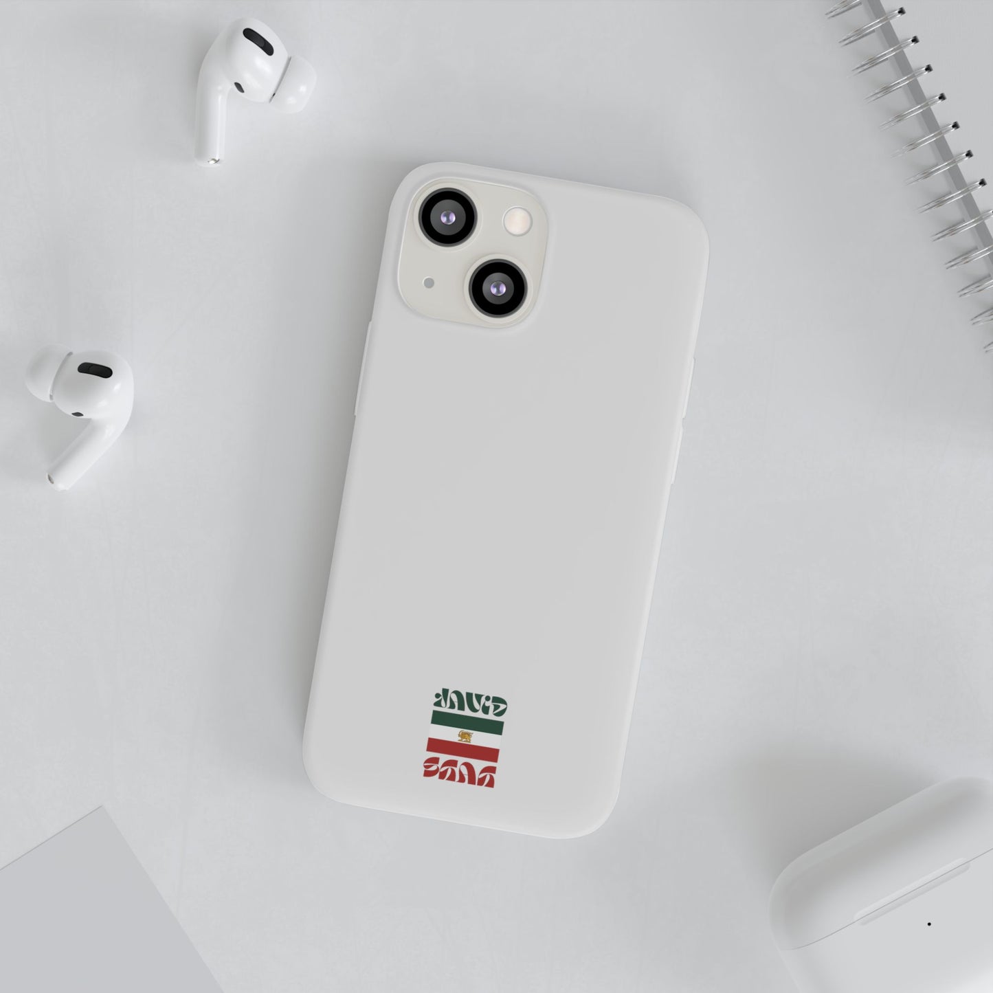 Minimal 'JavidShah' Clear Phone Case — Minimal Retro Stripe Accent