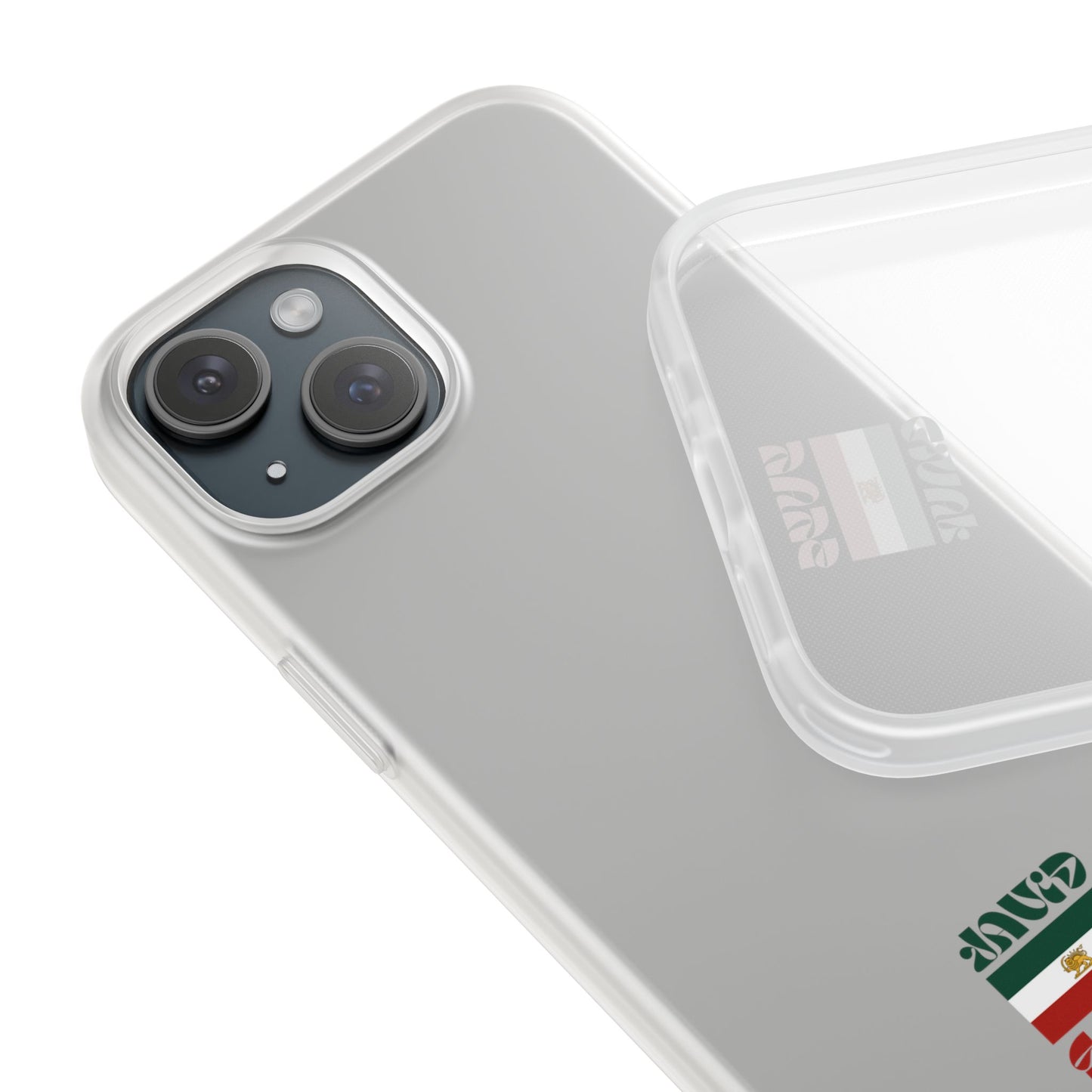 Minimal 'JavidShah' Clear Phone Case — Minimal Retro Stripe Accent