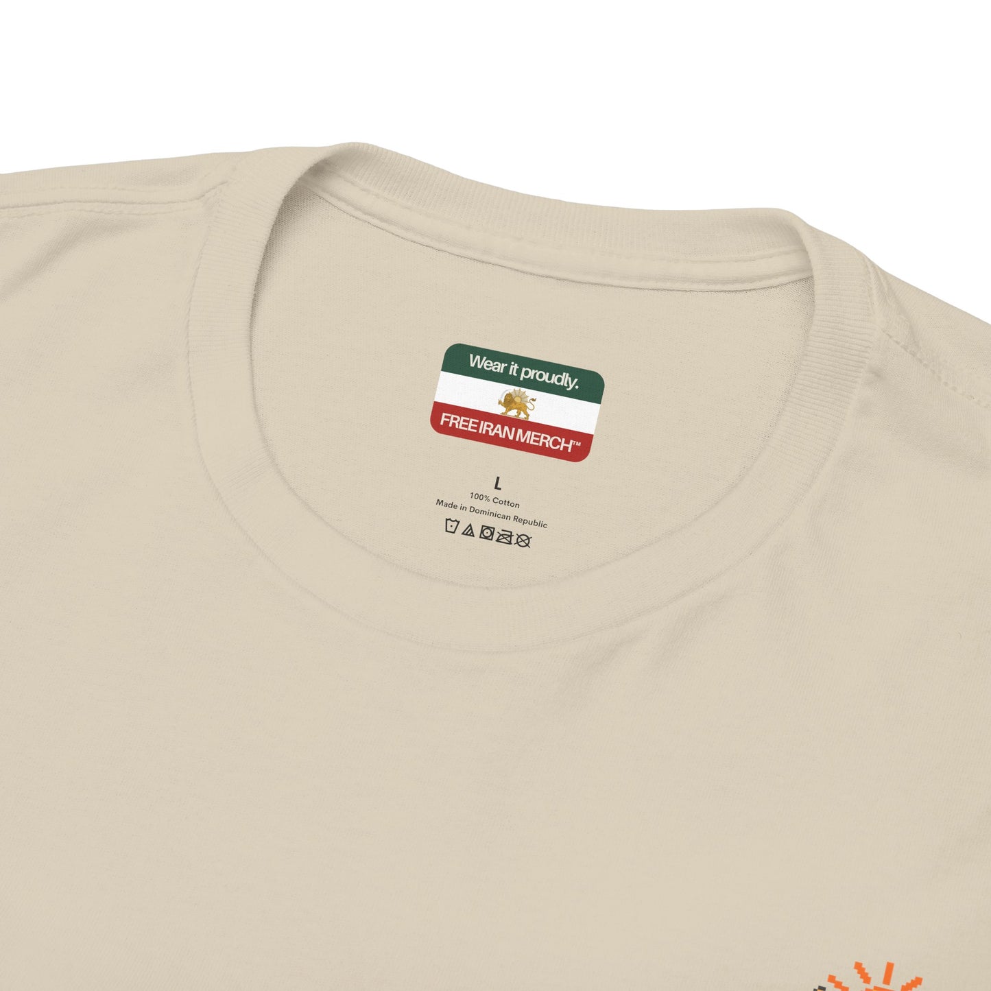 Iran Lion & Sun Pixel Tee — Iran Persepolis and Monarchy Royal Emblem Pixel Graphic T-Shirt