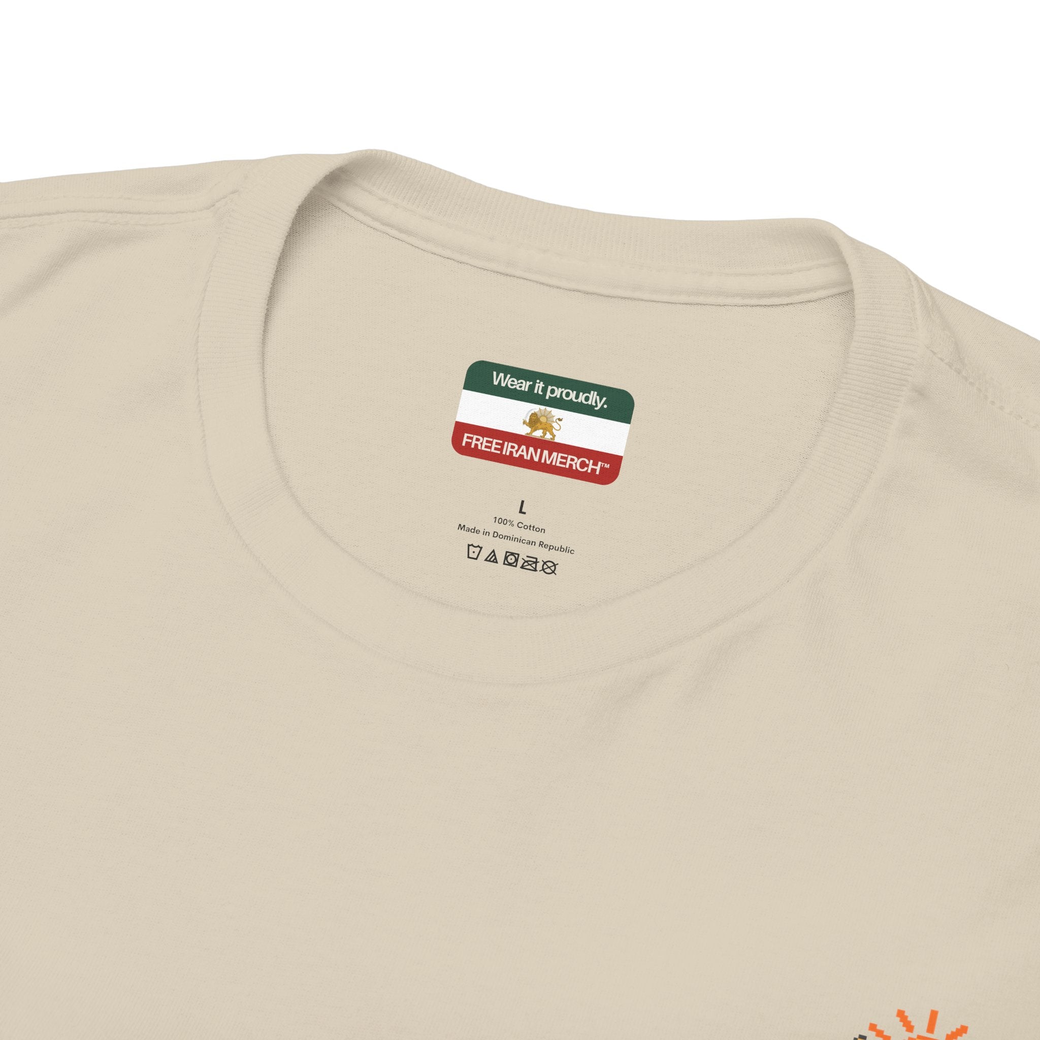 Iran Lion & Sun Pixel Tee — Iran Persepolis and Monarchy Royal Emblem Pixel Graphic T-Shirt