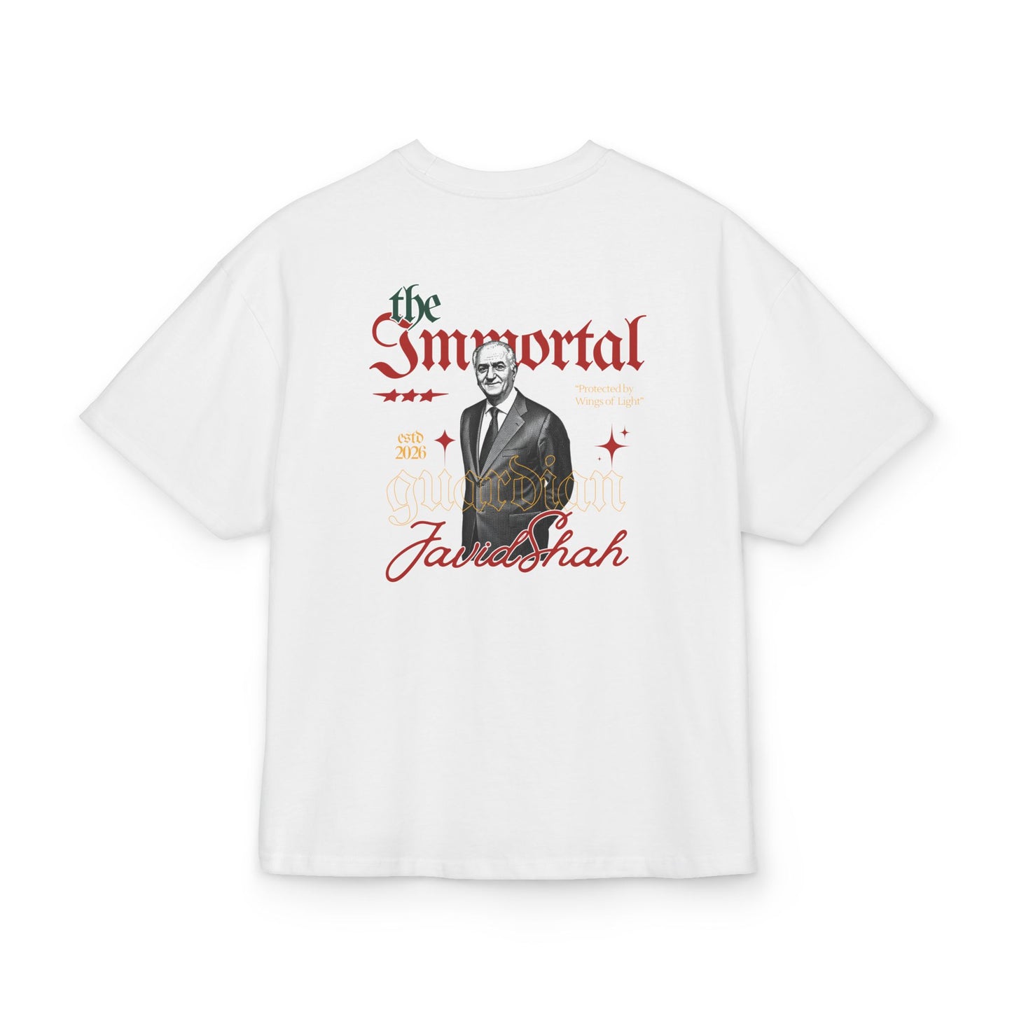 The Immortal Guards Tee - Prince Reza Pahlavi Graphic Portrait T‑Shirt