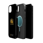 'JavidShah' Magnetic Impact-Resistant Case — Golden Lion and Sun Design