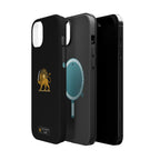 'JavidShah' Magnetic Impact-Resistant Case — Golden Lion and Sun Design