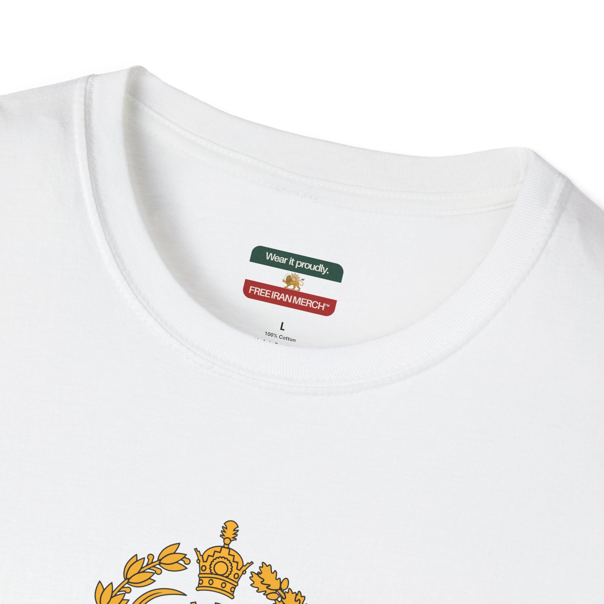 Iran Monarchy Lion & Sun Crest T-Shirt — Vintage Persian Imperial Emblem Tee