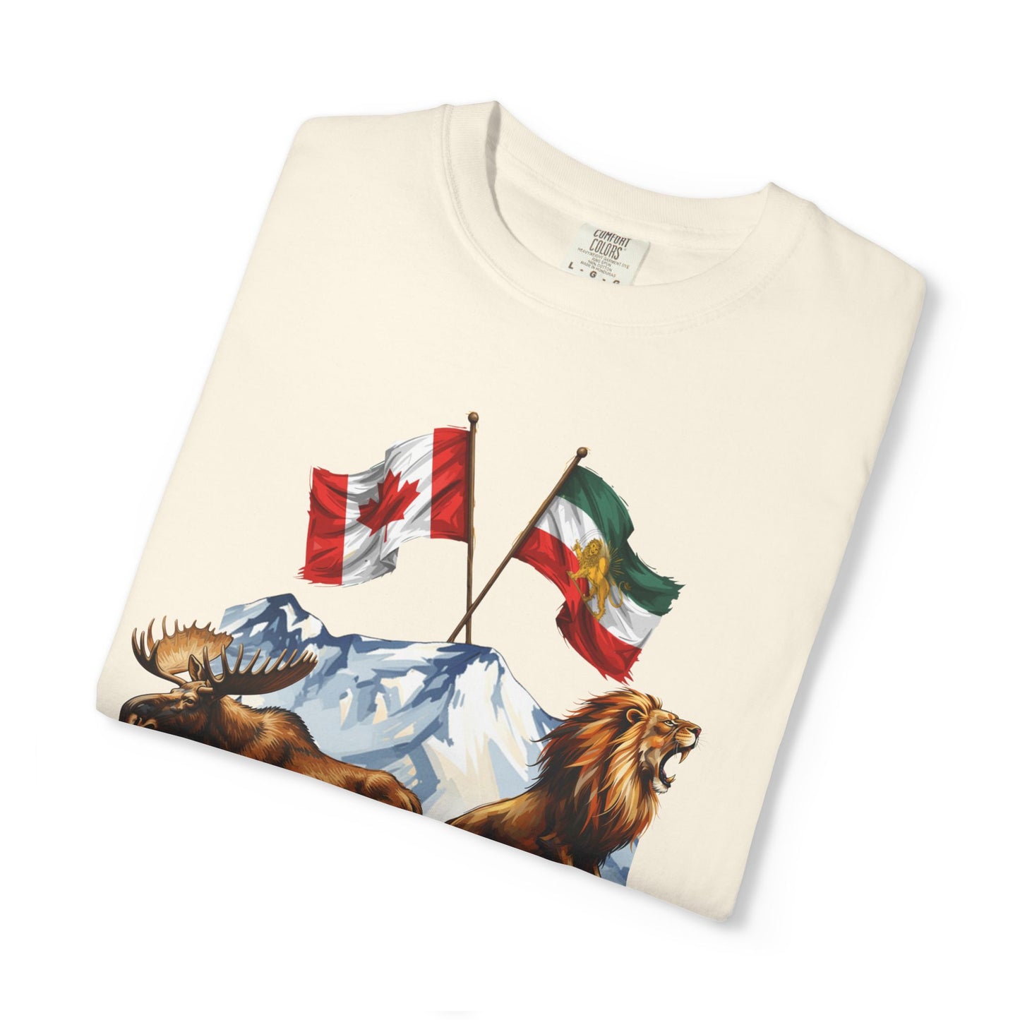 Canadian Flag x Lion and Sun Tee - Free Iran Solidarity T-Shirt