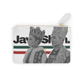 'JavidShah' Mini Clutch Bag — Vintage Iran Monarchy Portraits with Heart Lion & Sun Pattern Wallet