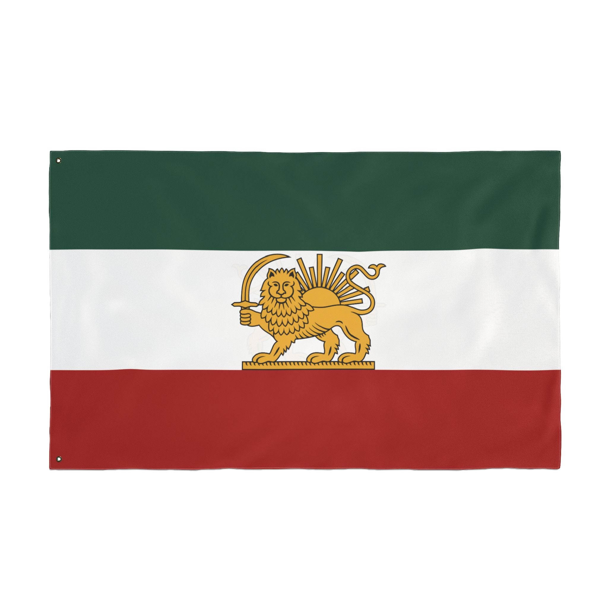 Iran Modern Lion & Sun Monarchy Flag — Double-Sided Flag