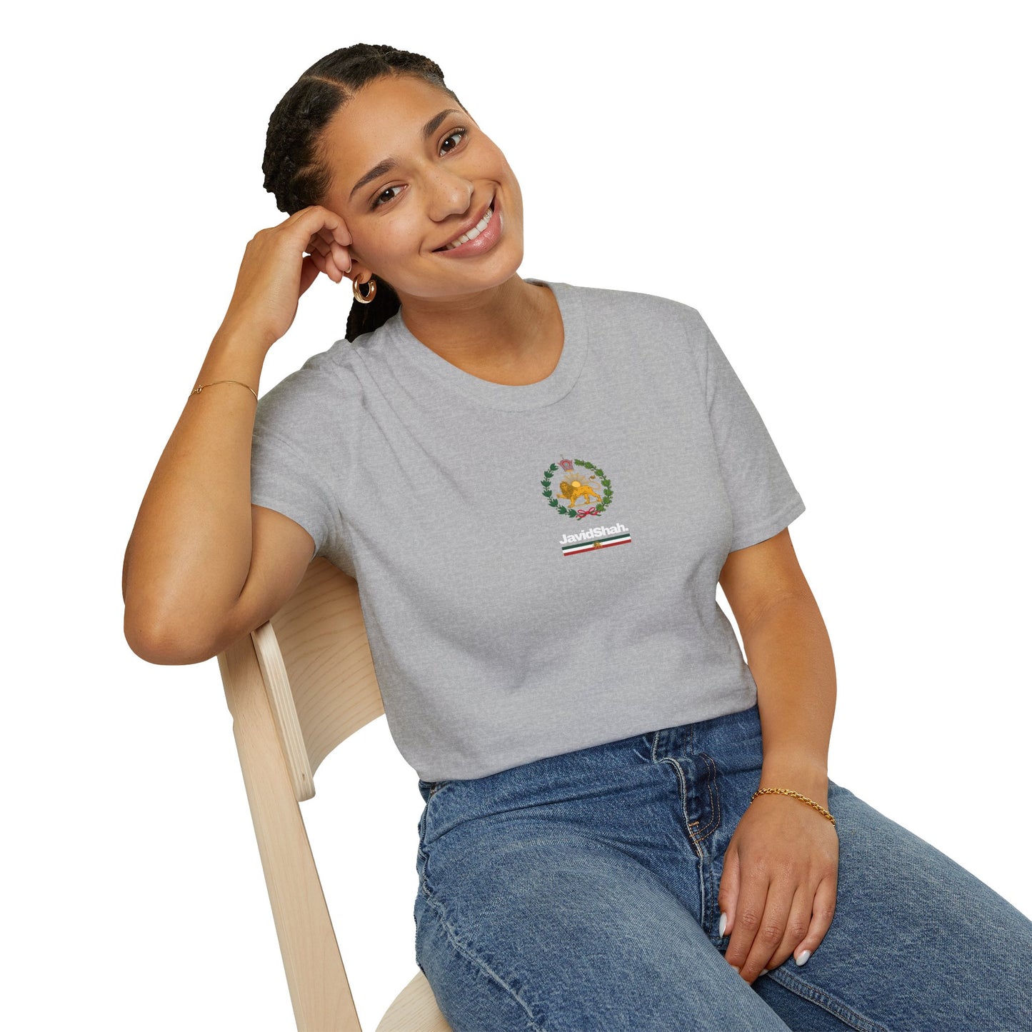 JavidShah Tee - Iran Monarchy Emblem Design T-Shirt