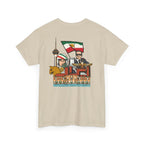 Iran Cute Chibi Style Collage Graphic Tee — Shah, Prince Reza Pahlavi & Iran Landmarks Travel T-Shirt
