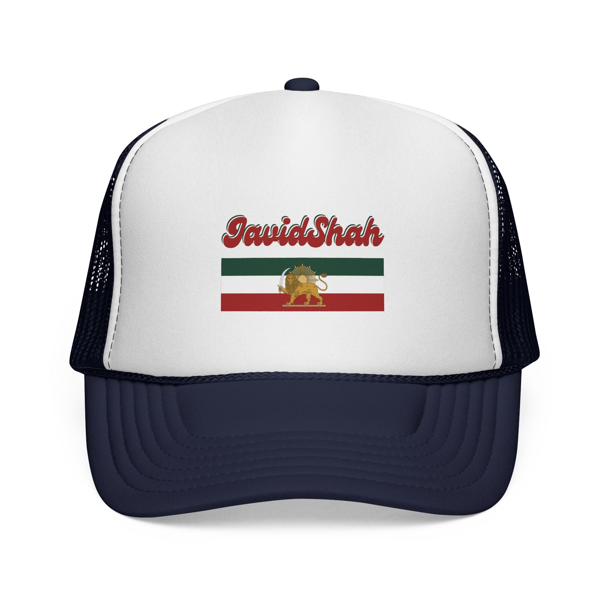 Iranian Lion Flag Trucker Cap - Retro Iran Pride Mesh Hat