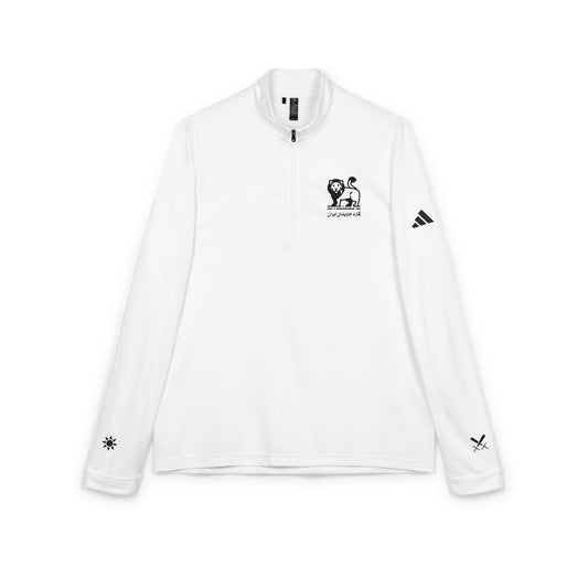 "Iran Immortal Guard" Embroidered Adidas® Quarter-Zip Pullover — (White)