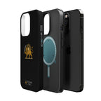 'JavidShah' Magnetic Impact-Resistant Case — Golden Lion and Sun Design