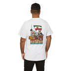Iran Cute Chibi Style Collage Graphic Tee — Shah, Prince Reza Pahlavi & Iran Landmarks Travel T-Shirt
