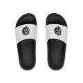 Men's Slide Sandals — Black & White Lion and Sun Sketch Crest Slides