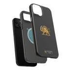 'JavidShah' Magnetic Impact-Resistant Case — Golden Lion and Sun Design