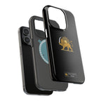 'JavidShah' Magnetic Impact-Resistant Case — Golden Lion and Sun Design