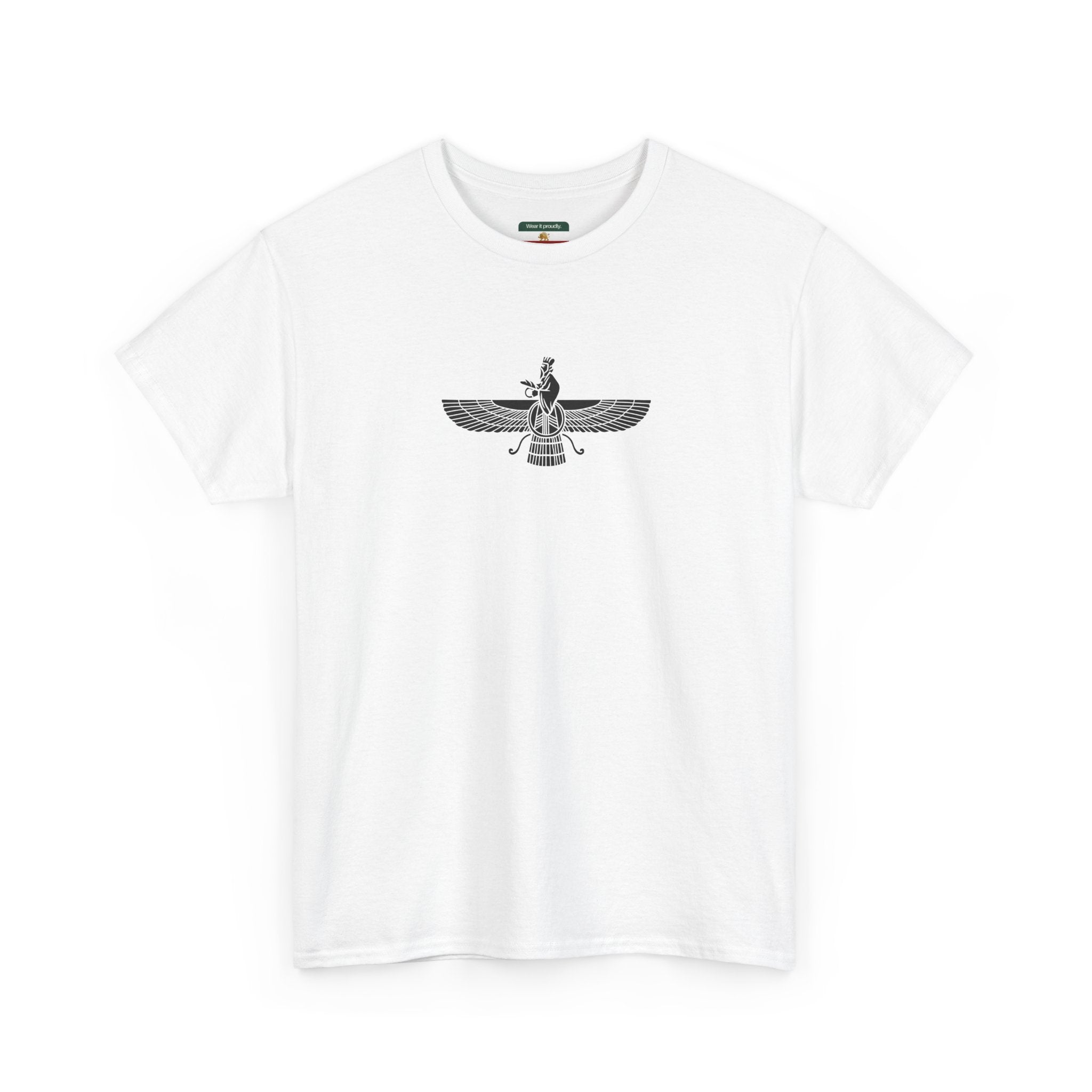 Faravahar Symbol T-Shirt - Persian Zoroastrian Winged Guardian Tee