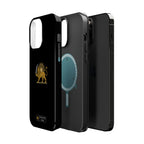 'JavidShah' Magnetic Impact-Resistant Case — Golden Lion and Sun Design