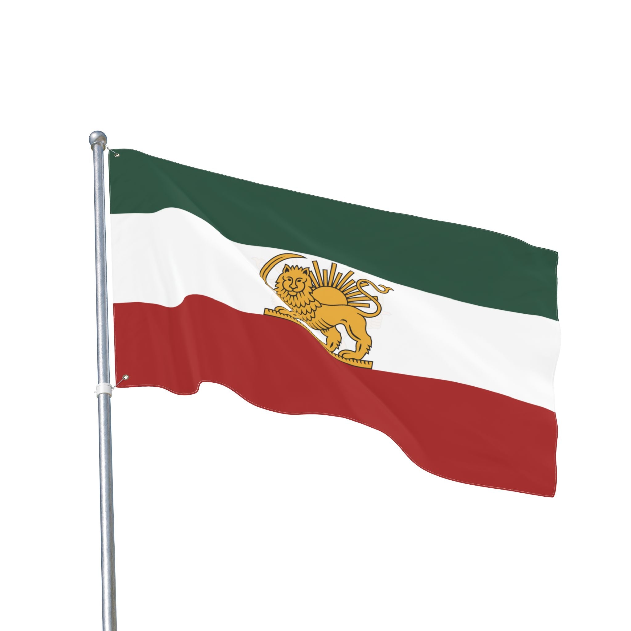 Iran Modern Lion & Sun Monarchy Flag — Double-Sided Flag