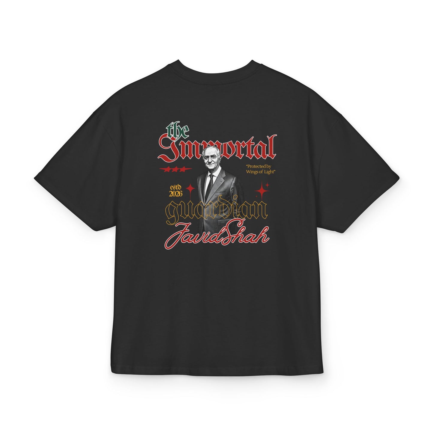The Immortal Guards Tee - Prince Reza Pahlavi Graphic Portrait T‑Shirt