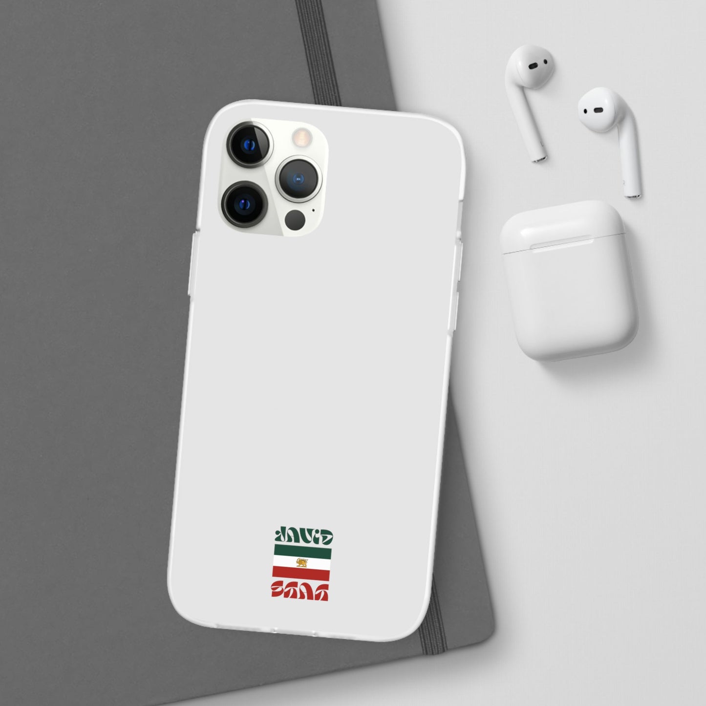 Minimal 'JavidShah' Clear Phone Case — Minimal Retro Stripe Accent