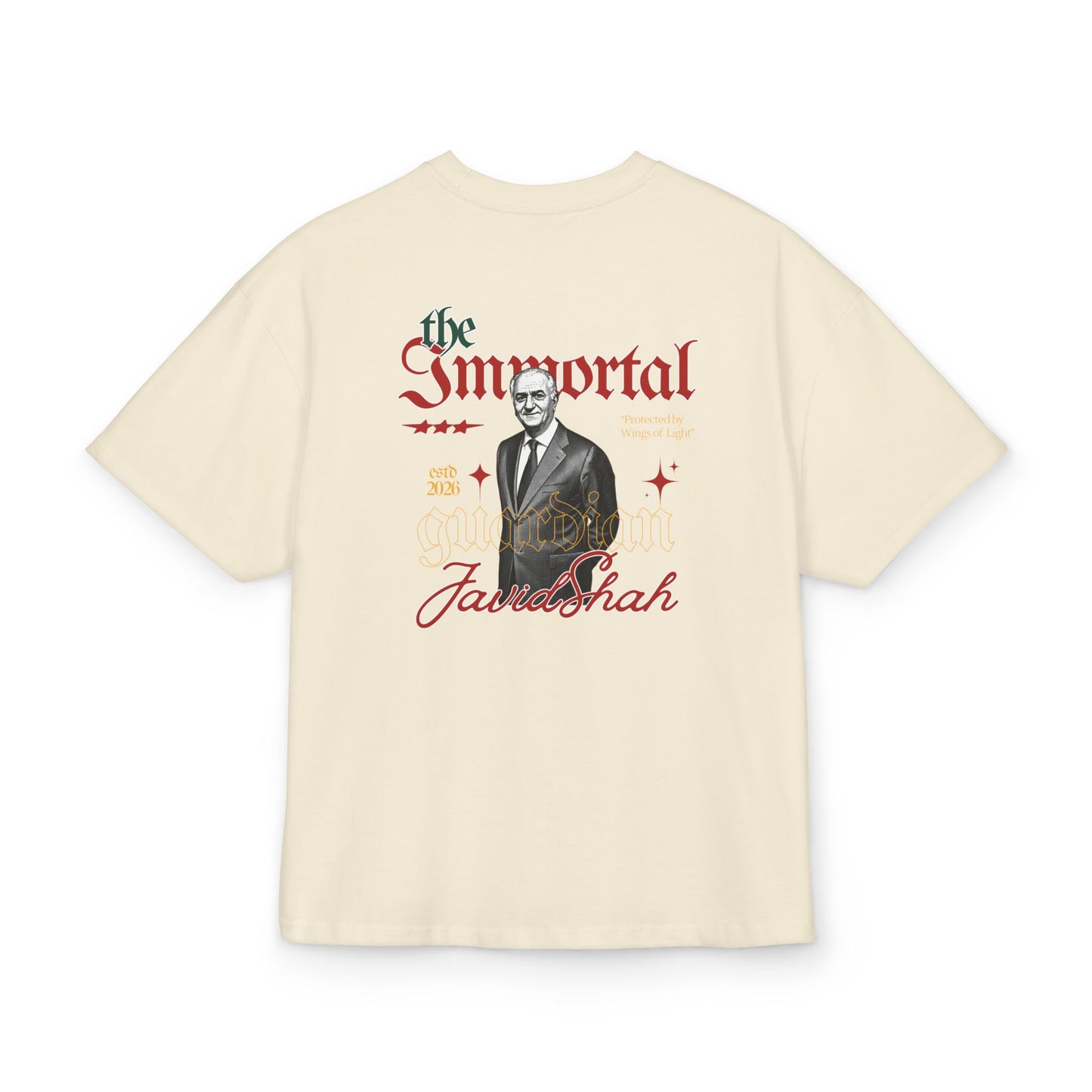 The Immortal Guards Tee - Prince Reza Pahlavi Graphic Portrait T‑Shirt