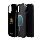 'JavidShah' Magnetic Impact-Resistant Case — Golden Lion and Sun Design