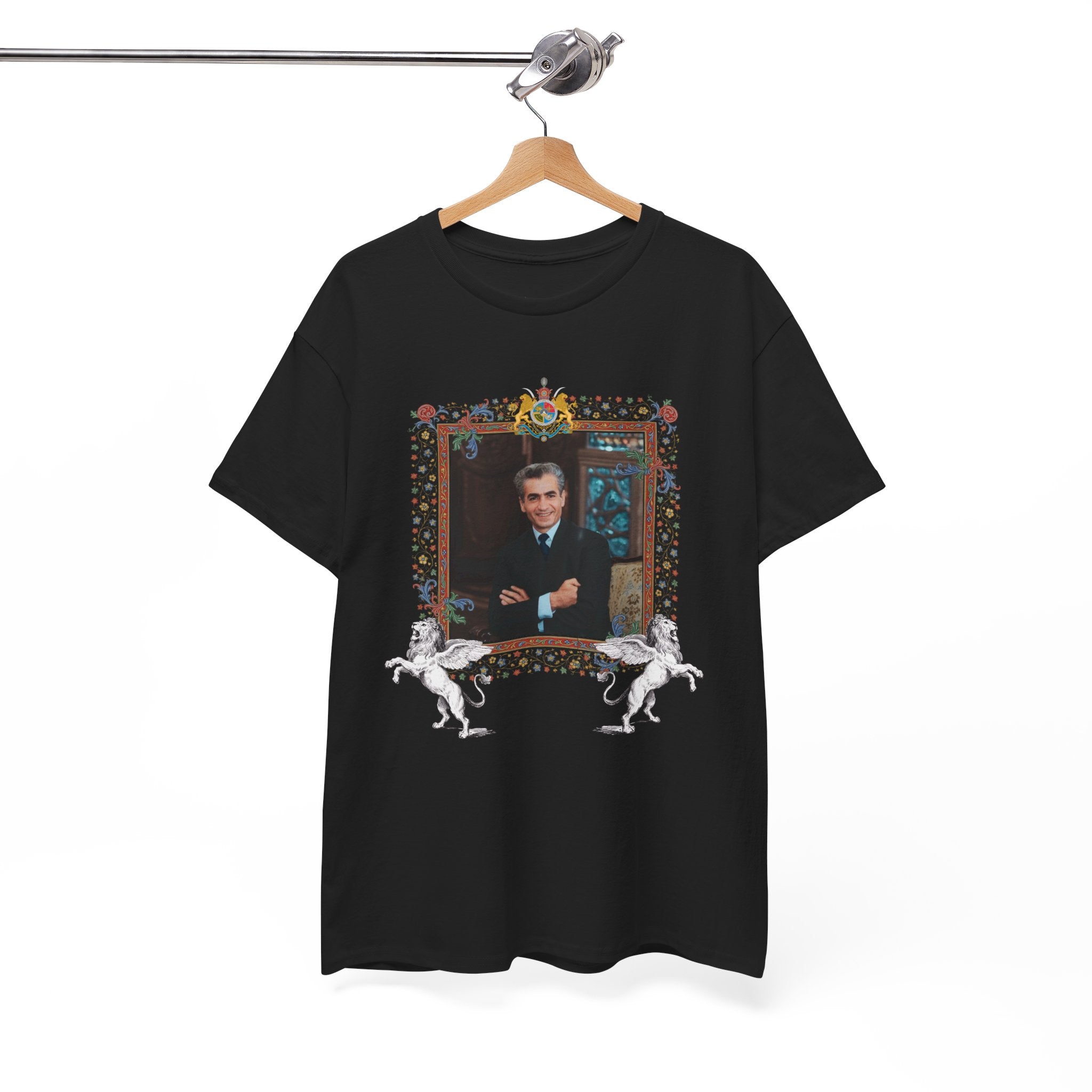 Pahlavi Shahanshah Portrait T-Shirt — Mohammad Reza Shah Tribute Tee
