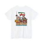 Iran Cute Chibi Style Collage Graphic Tee — Shah, Prince Reza Pahlavi & Iran Landmarks Travel T-Shirt