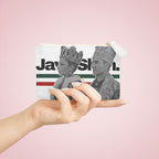 'JavidShah' Mini Clutch Bag — Vintage Iran Monarchy Portraits with Heart Lion & Sun Pattern Wallet