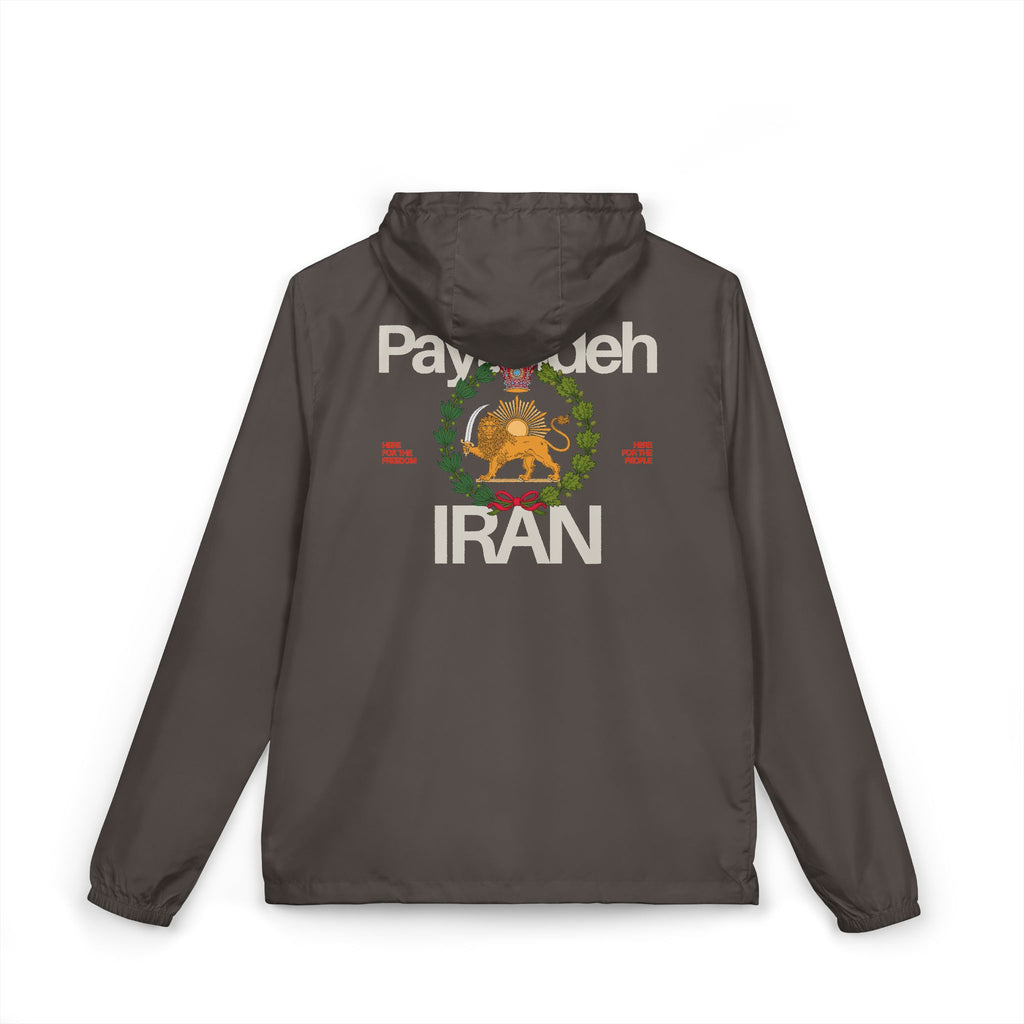 'Payandeh Iran JavidShah' Windbreaker — Payandeh Iran Lion & Sun Jacket