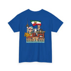 Iran Cute Chibi Style Collage Graphic Tee — Shah, Prince Reza Pahlavi & Iran Landmarks Travel T-Shirt