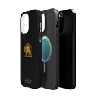 'JavidShah' Magnetic Impact-Resistant Case — Golden Lion and Sun Design