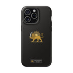 'JavidShah' Magnetic Impact-Resistant Case — Golden Lion and Sun Design