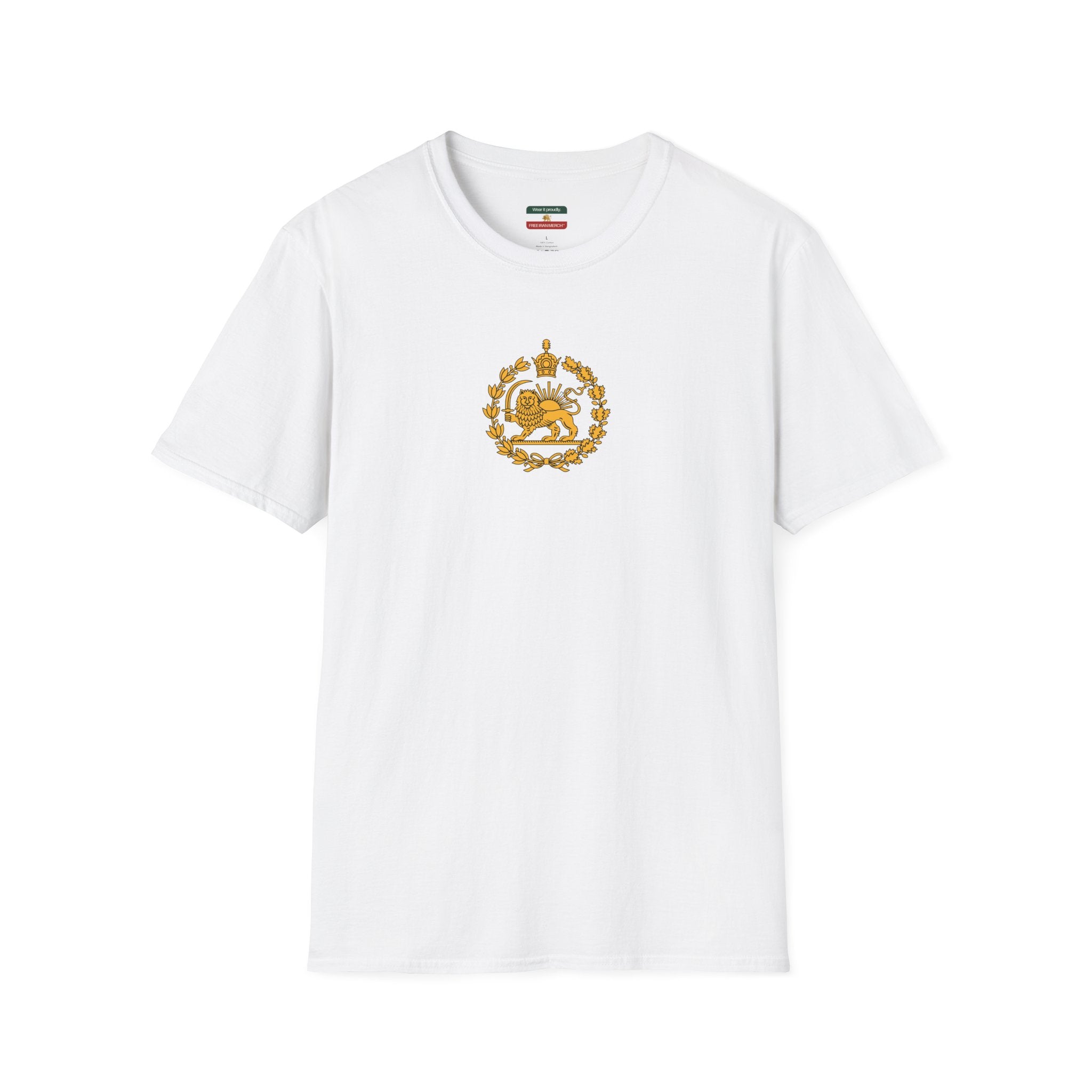 Iran Monarchy Lion & Sun Crest T-Shirt — Vintage Persian Imperial Emblem Tee