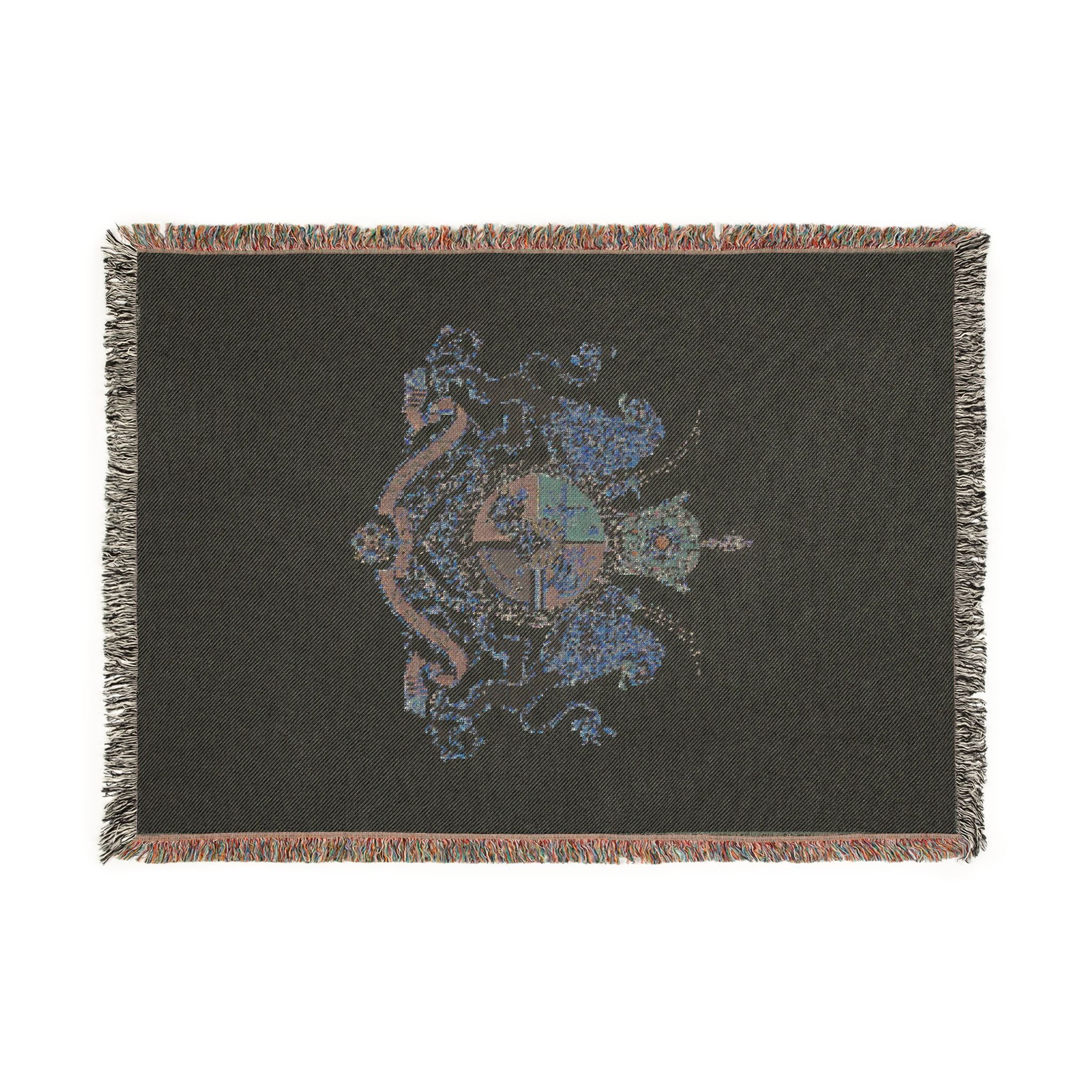 Iran Monarchy Crest Woven Blanket