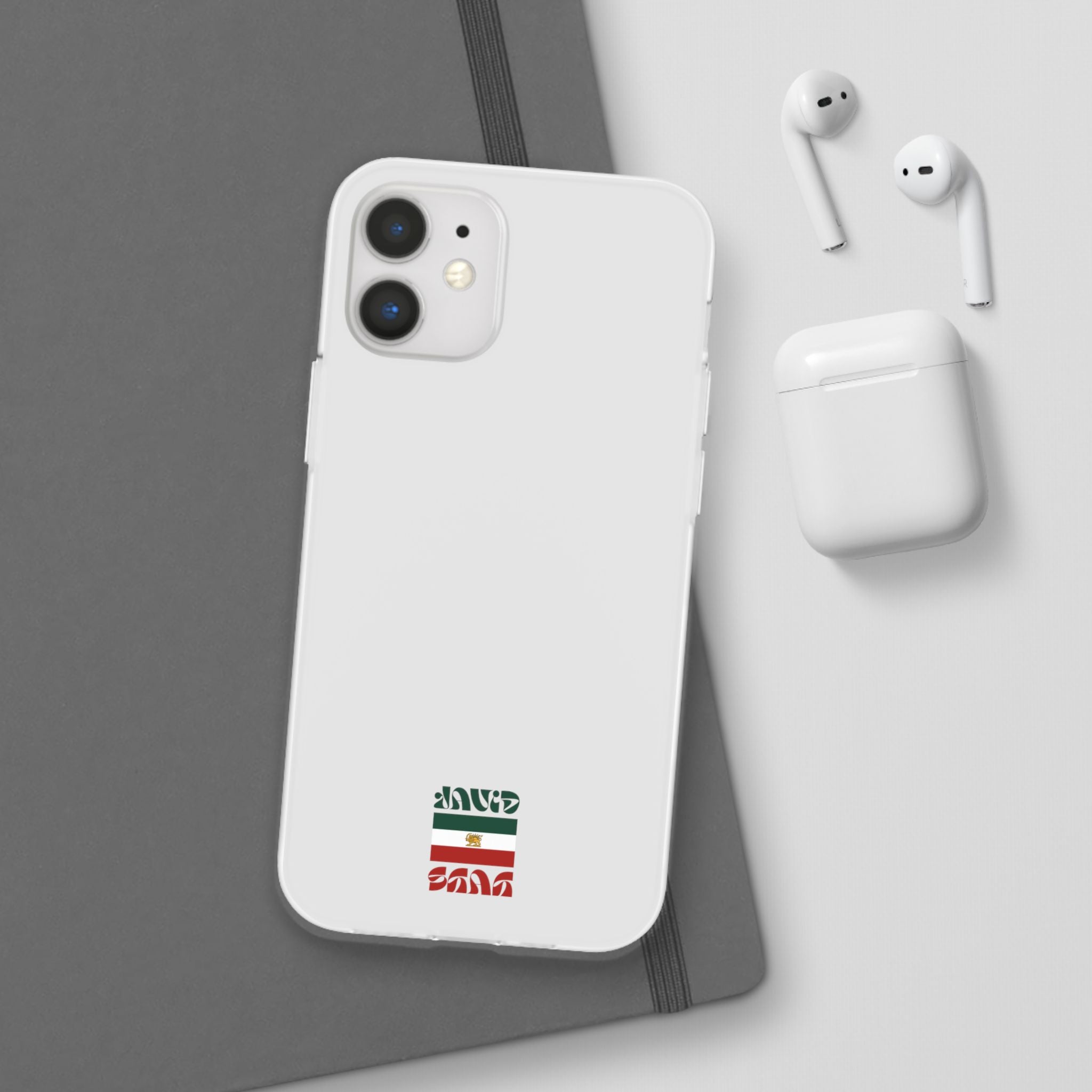 Minimal 'JavidShah' Clear Phone Case — Minimal Retro Stripe Accent